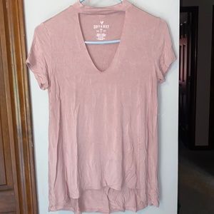 American Eagle soft and sexy short sleeve shirt with collar detail